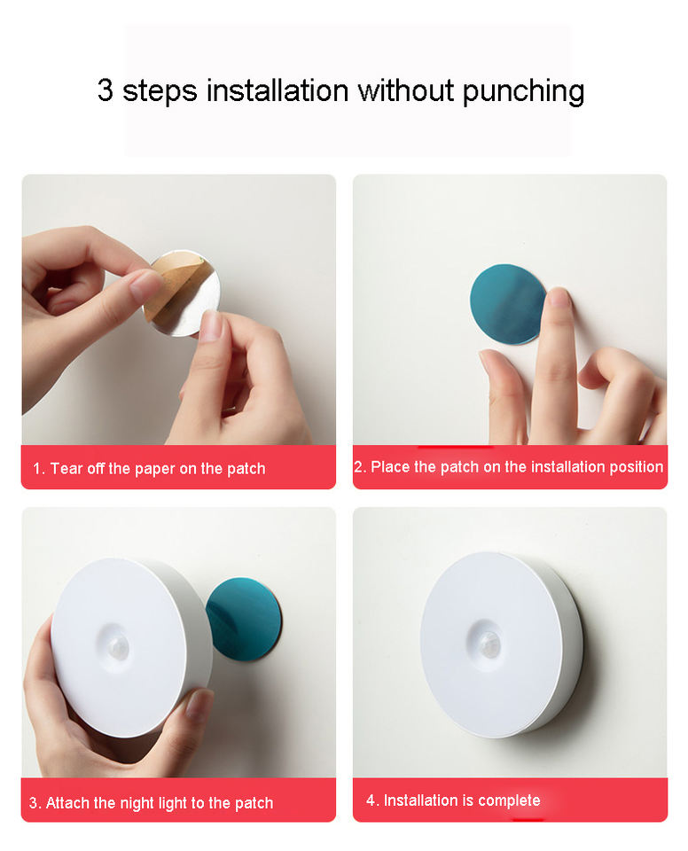 Wireless LED Motion Sensor Night Light Stick Anywhere | Corridor, Wardrobe, Staircase, Bedroom