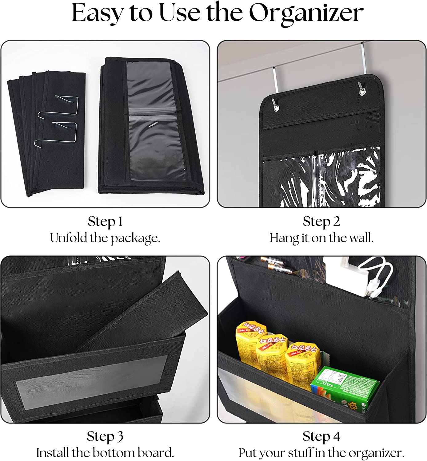 Clear Window PVC Over-Door Hanging Organizer πͺ