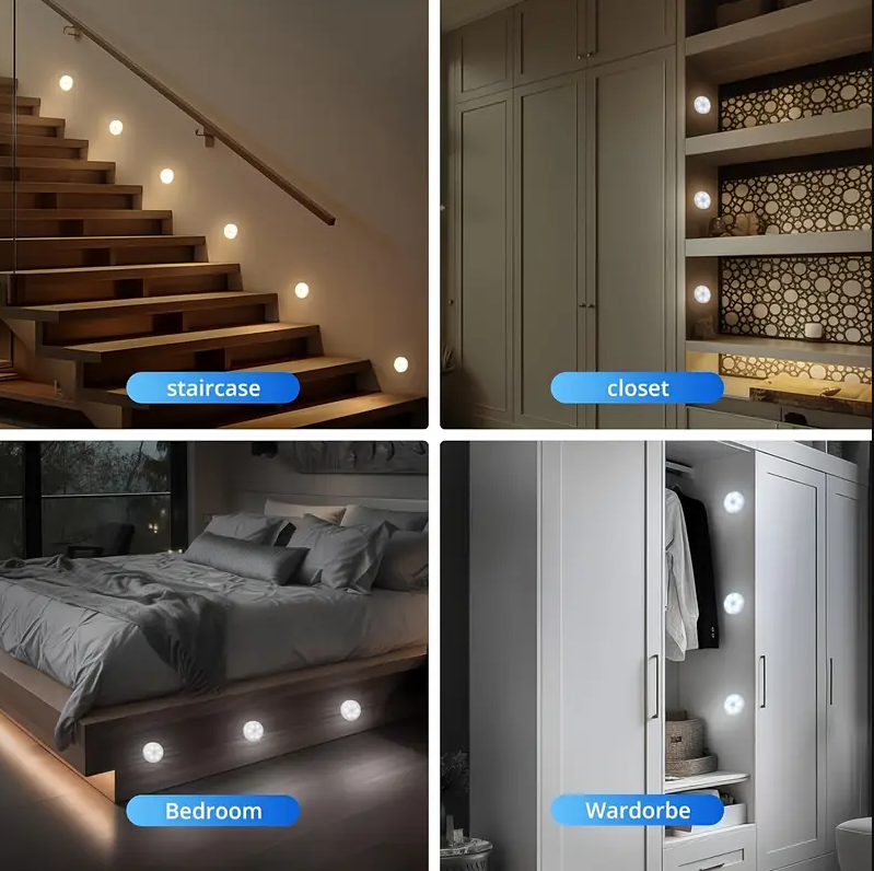 Wireless LED Motion Sensor Night Light Stick Anywhere | Corridor, Wardrobe, Staircase, Bedroom