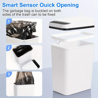 Trash Motion Sensor Bathroom Trash Can Set