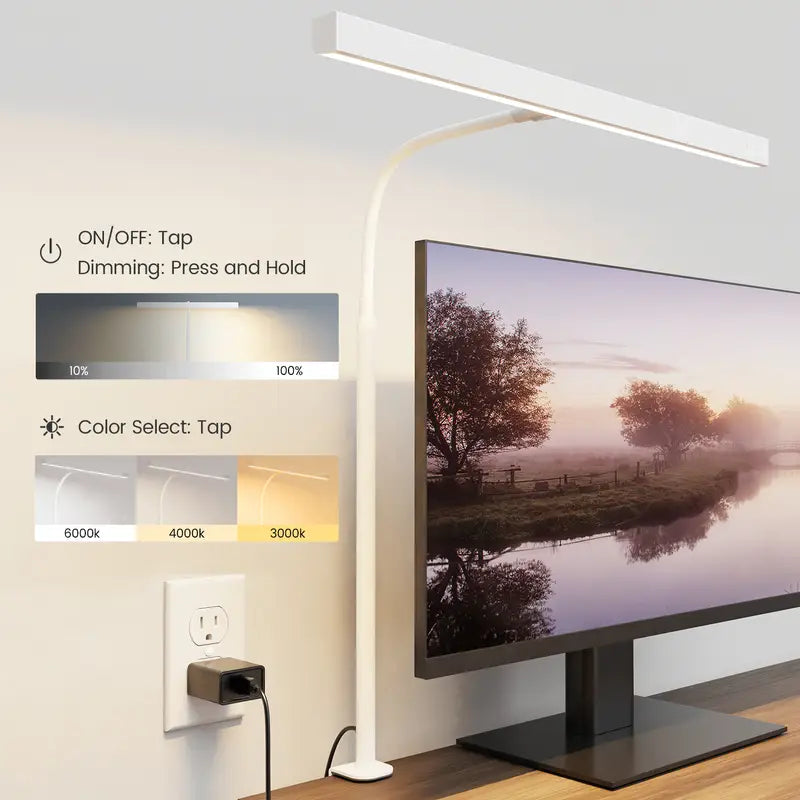 Adjustable LED Desk Lamp with Clamp & 3 Light Modes 💡