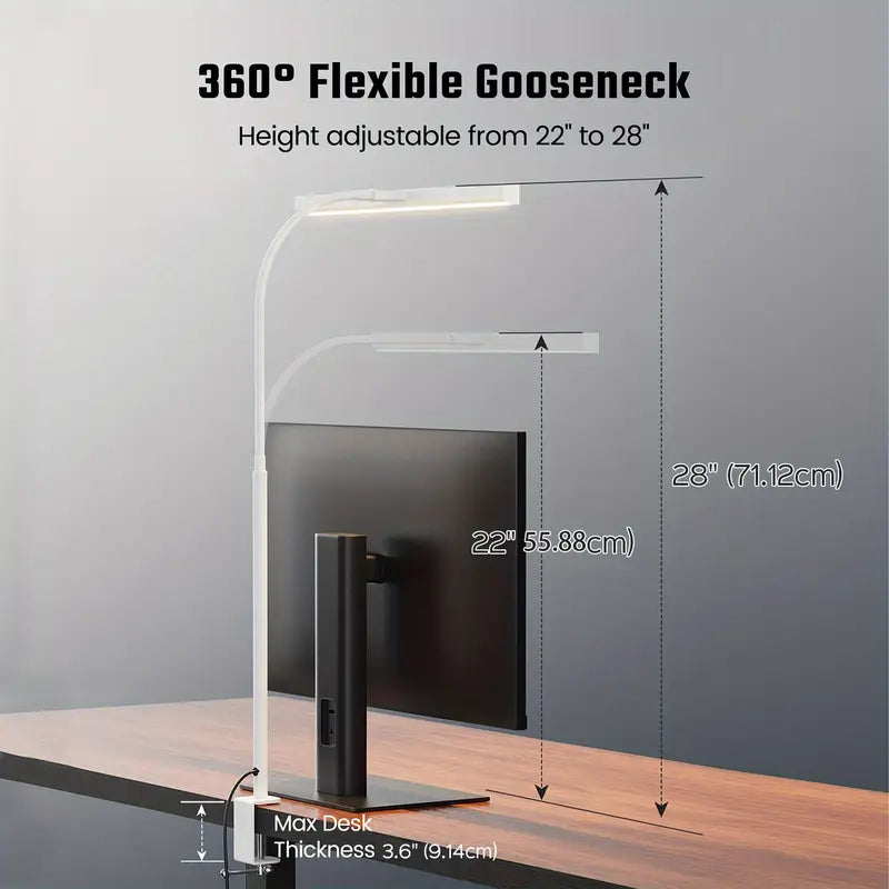 Adjustable LED Desk Lamp with Clamp & 3 Light Modes 💡