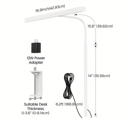 Adjustable LED Desk Lamp with Clamp & 3 Light Modes 💡