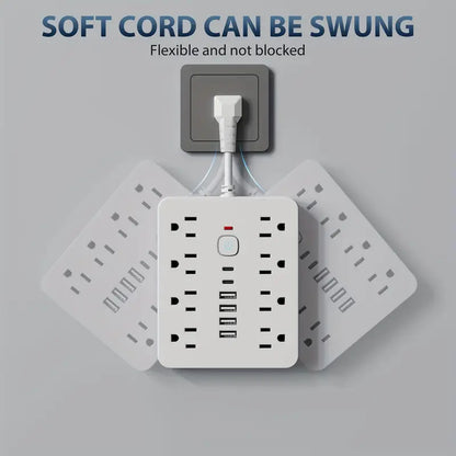 14 in 1 Surge Protector Power Strip with USB & Type C Ports