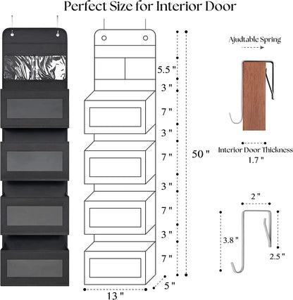Clear Window PVC Over-Door Hanging Organizer 🚪