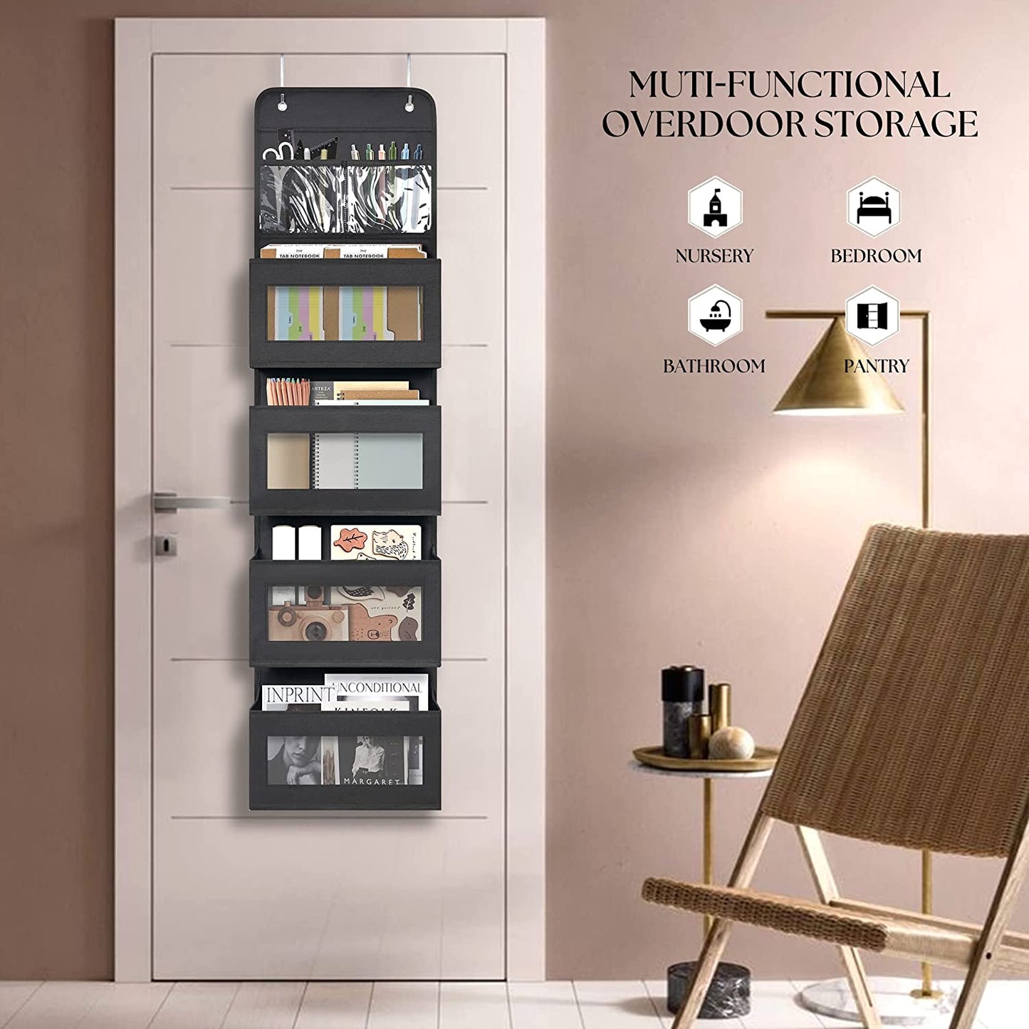 Clear Window PVC Over-Door Hanging Organizer 🚪
