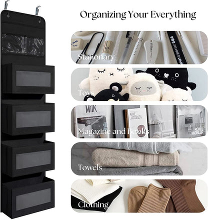 Clear Window PVC Over-Door Hanging Organizer 🚪