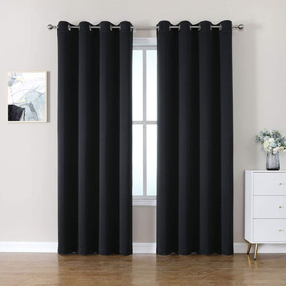 Polyester Blackout Curtain 100% Ready Made One Piece, Light Blocking & Energy Saving for Bedroom & Living Room