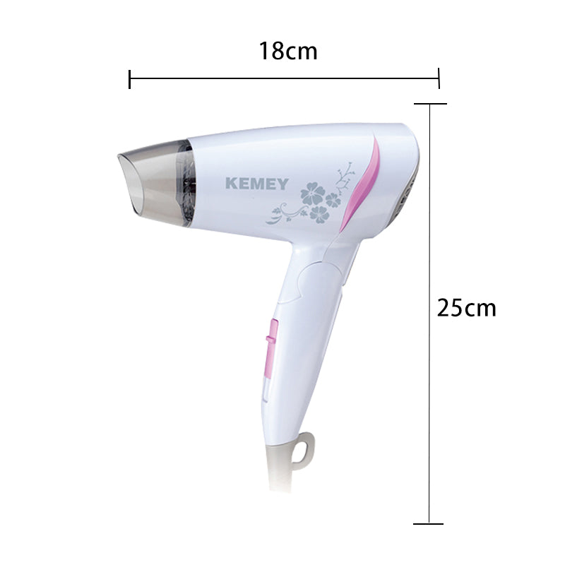 Kemei KM-2605 Foldable 3-Gear Hair Dryer, 1400W, Portable