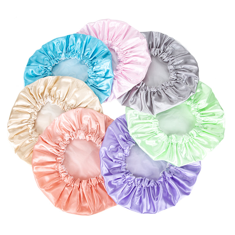 Double-Layer Waterproof Reusable Shower Cap for Women – Spa & Bath Use