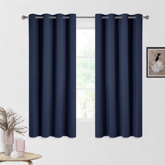 Polyester Blackout Curtain 100% Ready Made One Piece, Light Blocking & Energy Saving for Bedroom & Living Room
