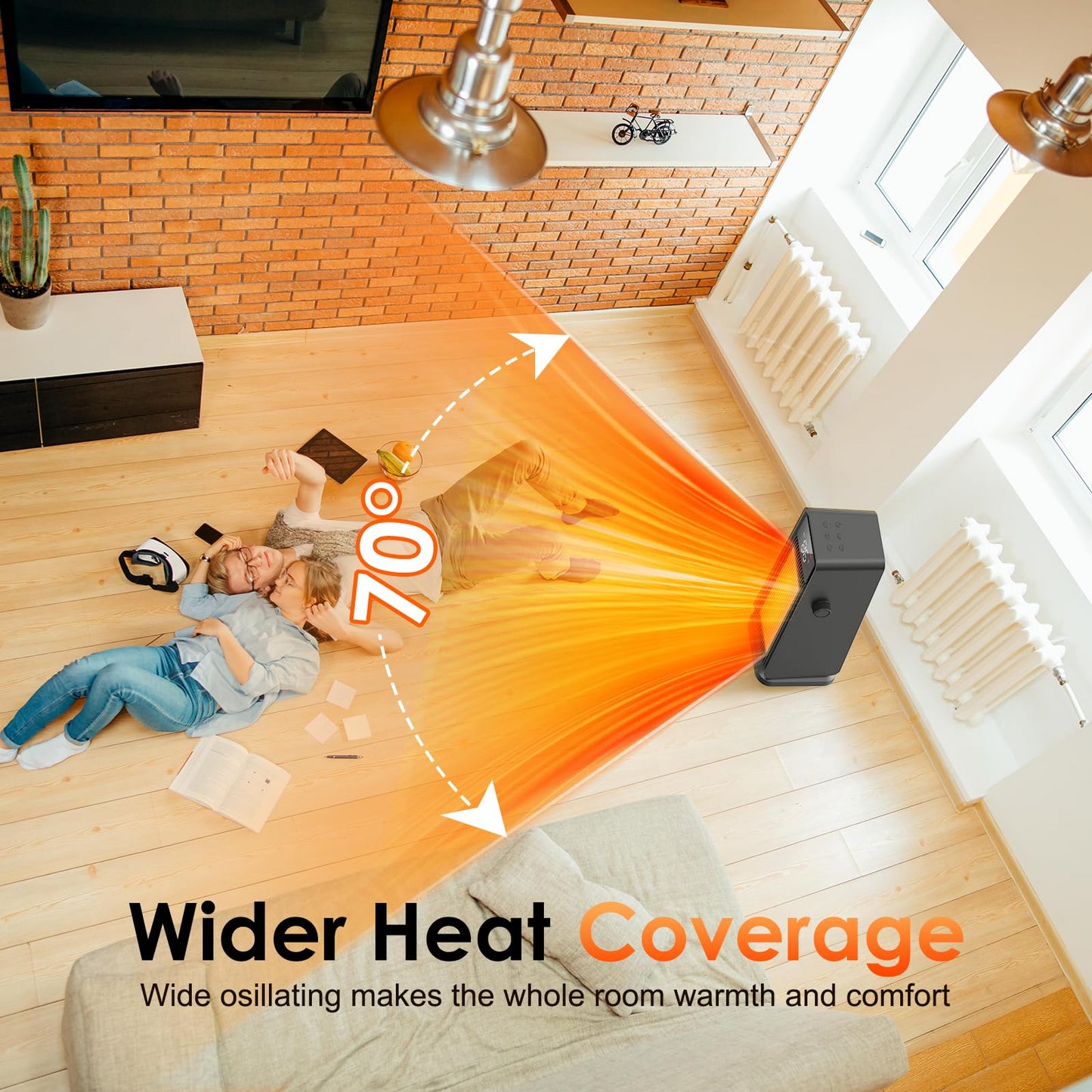 New 2025 Portable Electric Space Heater For Winter Home Fan Heater with Fast Heating Support