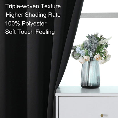 Polyester Blackout Curtain 100% Ready Made One Piece, Light Blocking & Energy Saving for Bedroom & Living Room