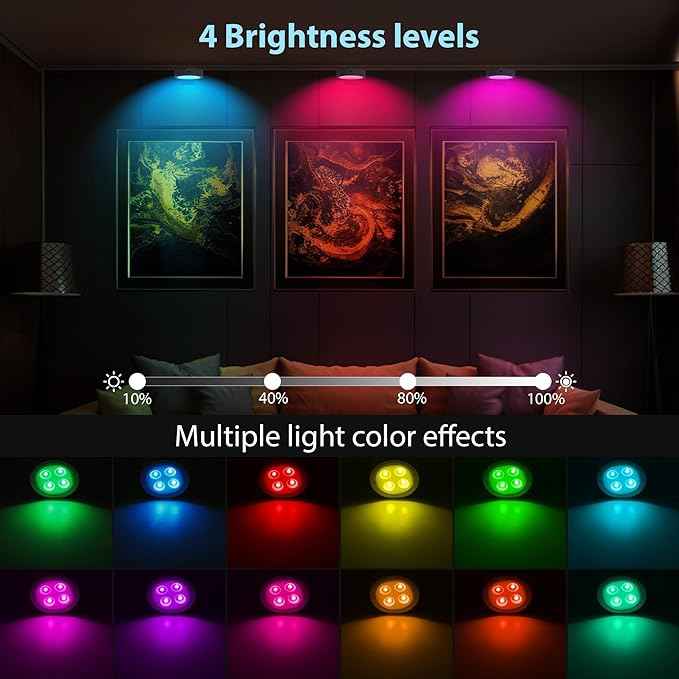 Modern RGB Picture Frame Light comes with 13 Colors, Magnetic LED Art Display Light with Remote (Battery Operated)