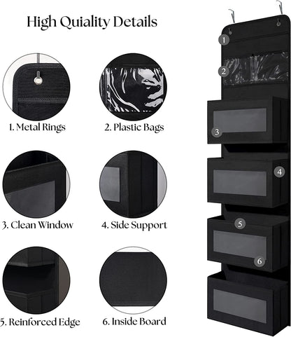 Clear Window PVC Over-Door Hanging Organizer 🚪