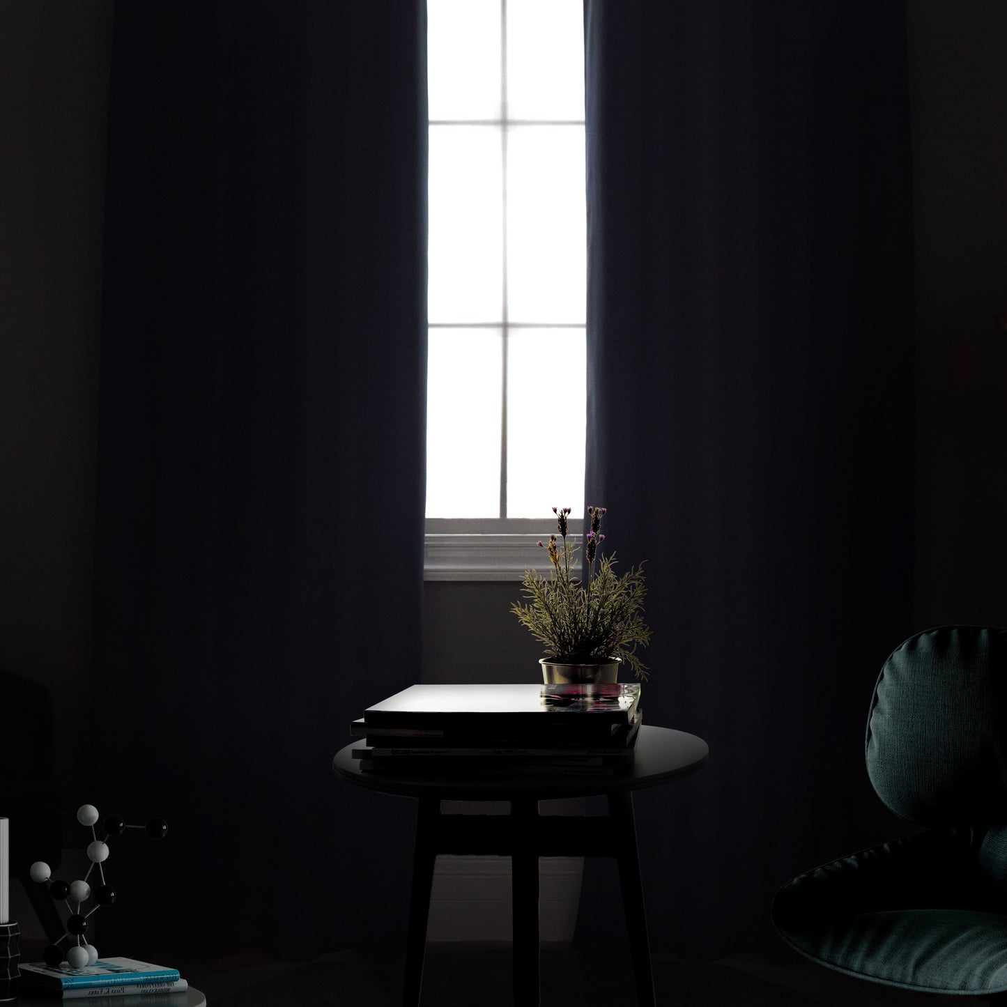 Polyester Blackout Curtain 100% Ready Made One Piece, Light Blocking & Energy Saving for Bedroom & Living Room