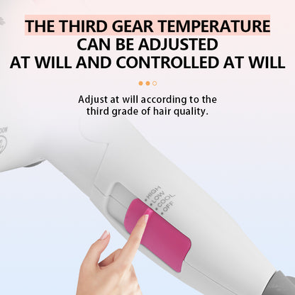 Kemei KM-2605 Foldable 3-Gear Hair Dryer, 1400W, Portable