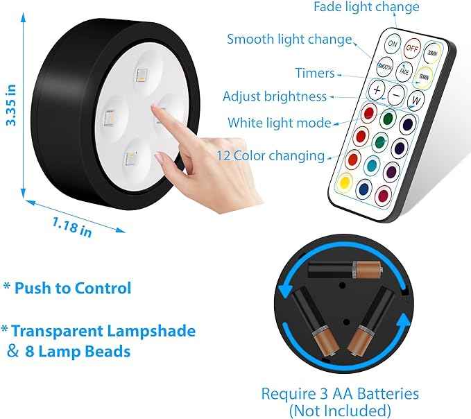 Modern RGB Picture Frame Light comes with 13 Colors, Magnetic LED Art Display Light with Remote (Battery Operated)