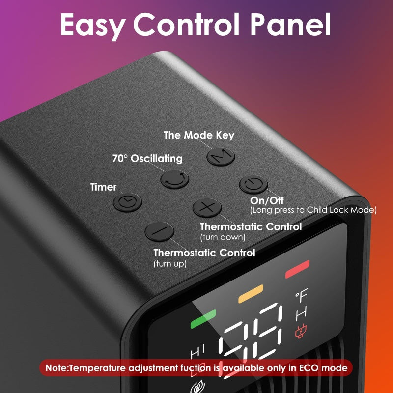 New 2025 Portable Electric Space Heater For Winter Home Fan Heater with Fast Heating Support