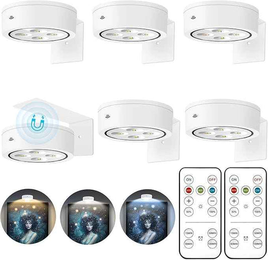Modern RGB Picture Frame Light comes with 13 Colors, Magnetic LED Art Display Light with Remote (Battery Operated)