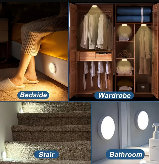 Wireless LED Motion Sensor Night Light  Stick Anywhere | Corridor, Wardrobe, Staircase, Bedroom