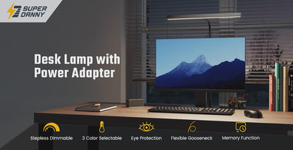 Adjustable LED Desk Lamp with Clamp & 3 Light Modes 💡