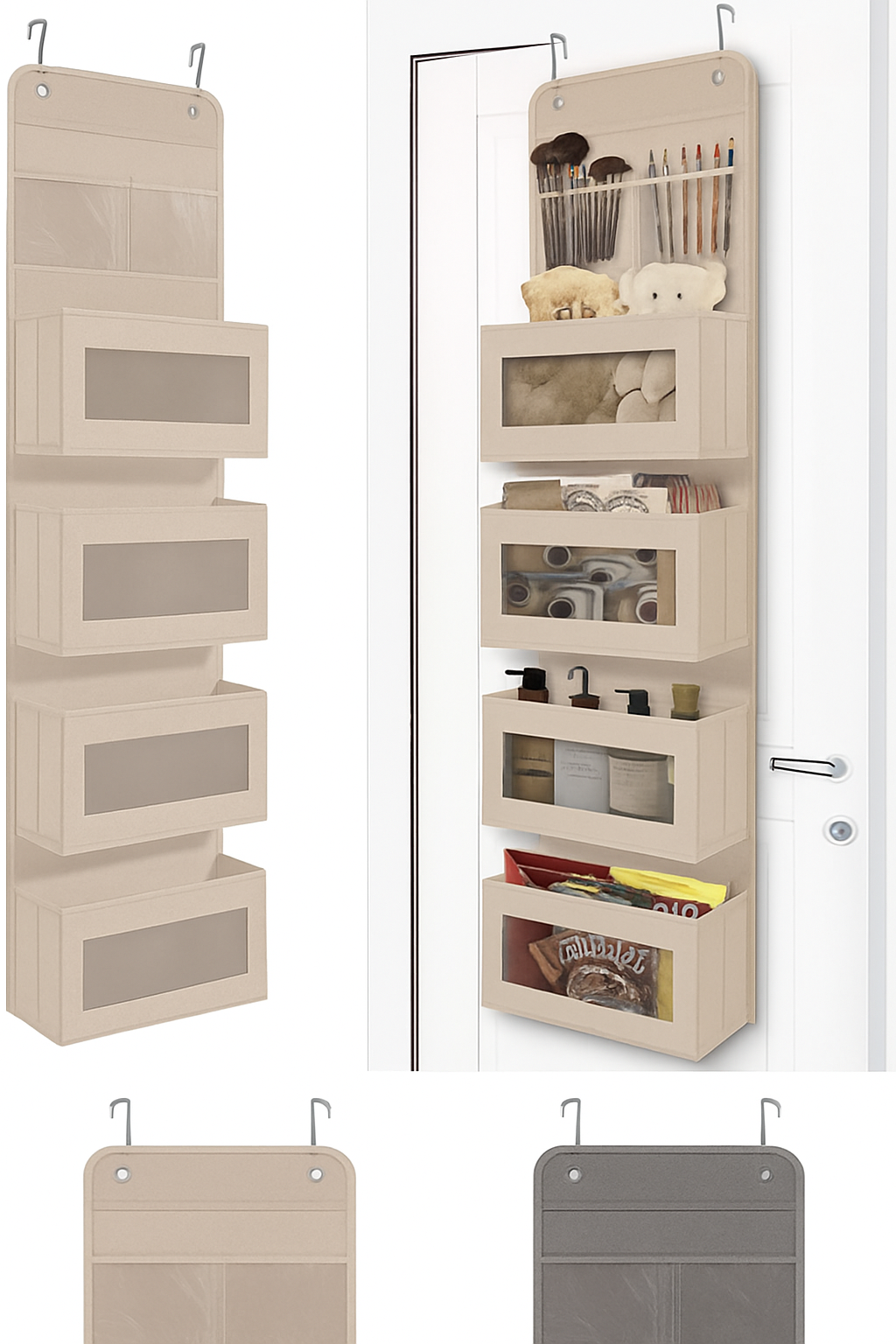 Clear Window PVC Over-Door Hanging Organizer 🚪
